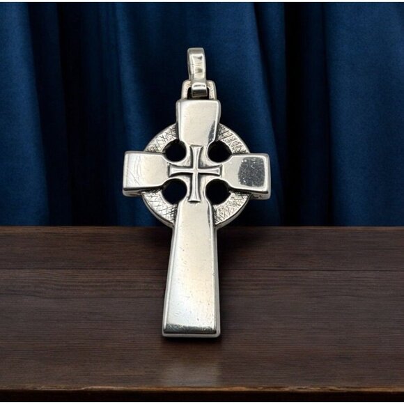 James Avery Jewelry - James Avery Silver Celtic Cross Pendant Retired Religious Cross Center